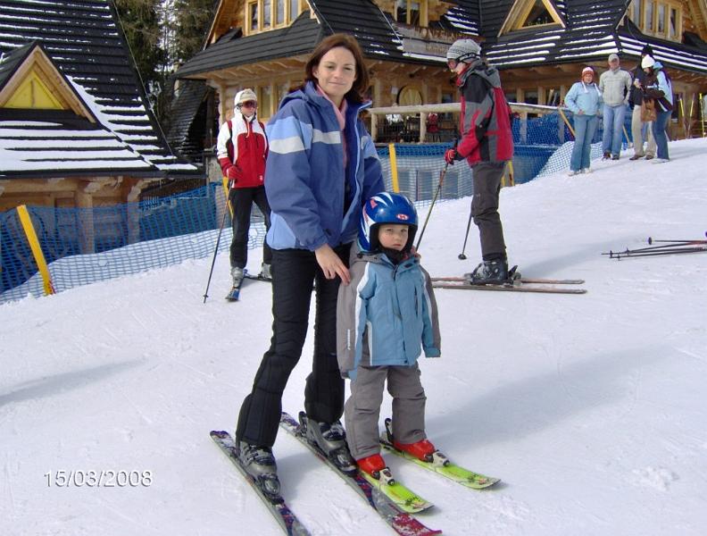 08.jpg - A pálya tetején.  Na szczycie stoku.